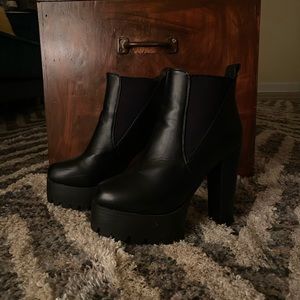 Black Platform Heels by Koi Footwear